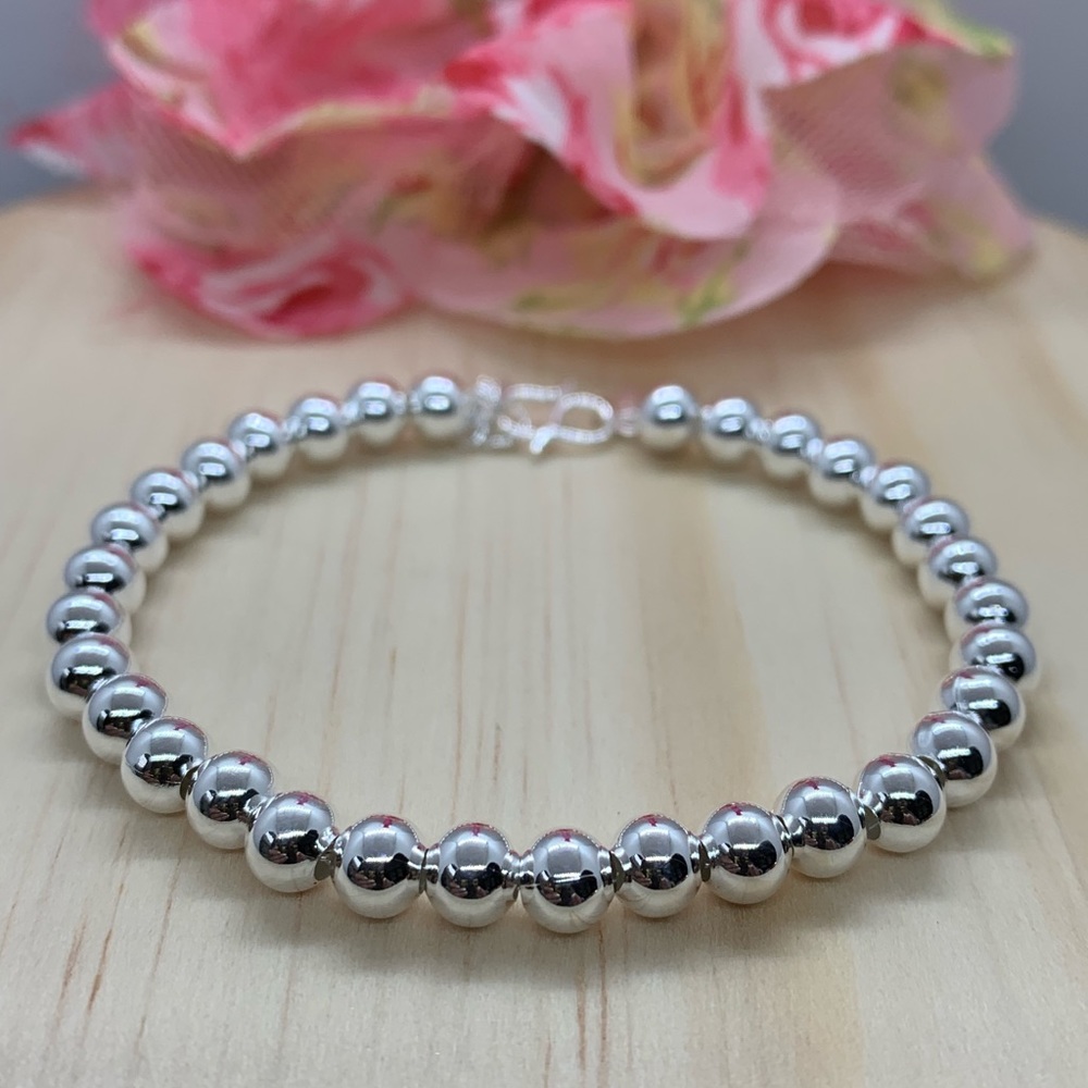 🌟 Host Pick🌸 Petite S Silver 925 Beads Bracelet